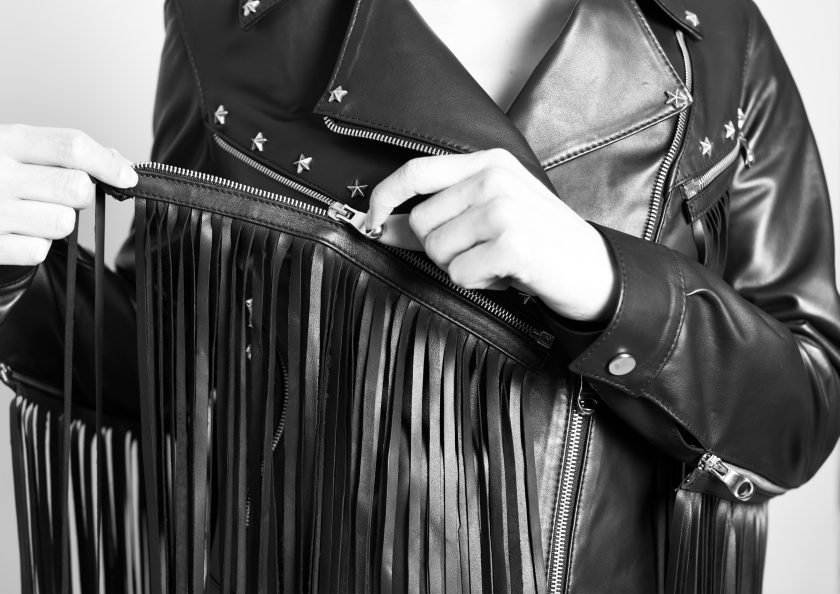 Biker  Cuero flecos desmontable - Imagen 5
