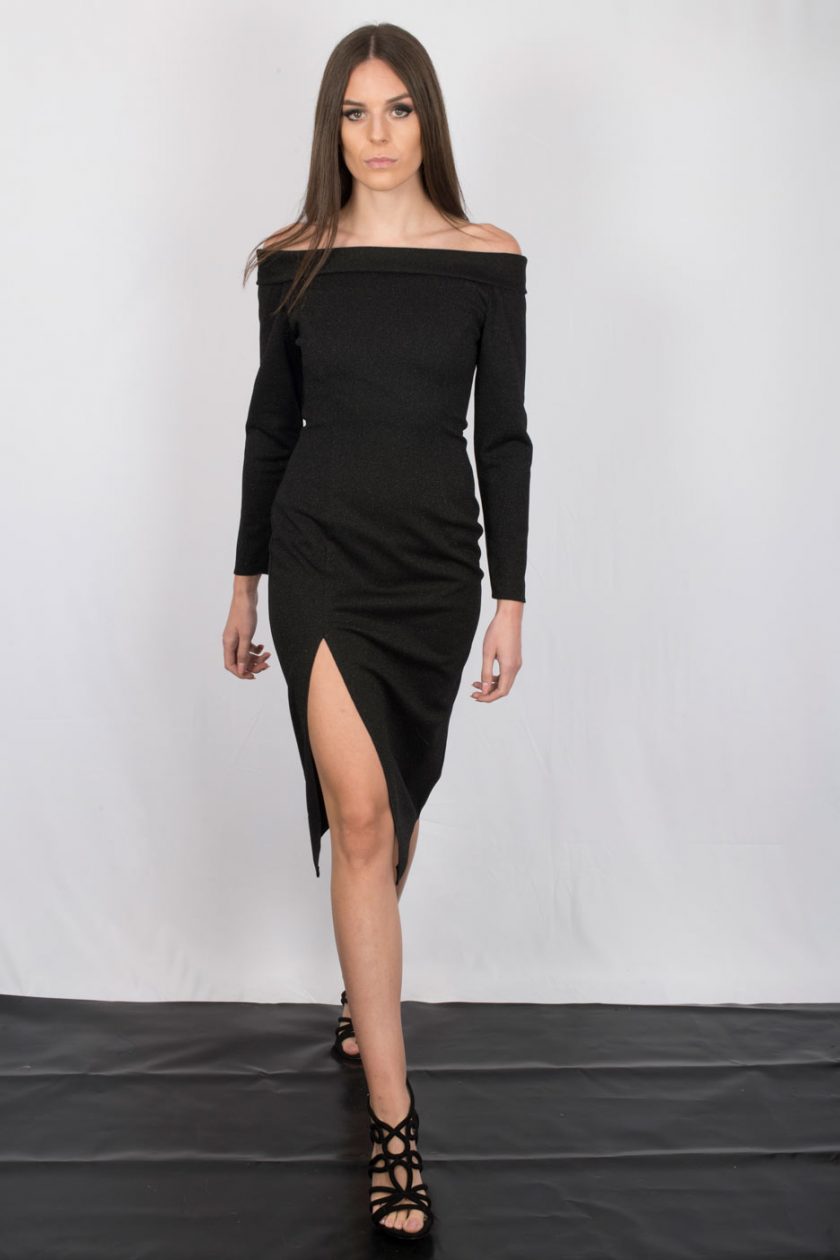 Vestido escote bardot flor - Imagen 3