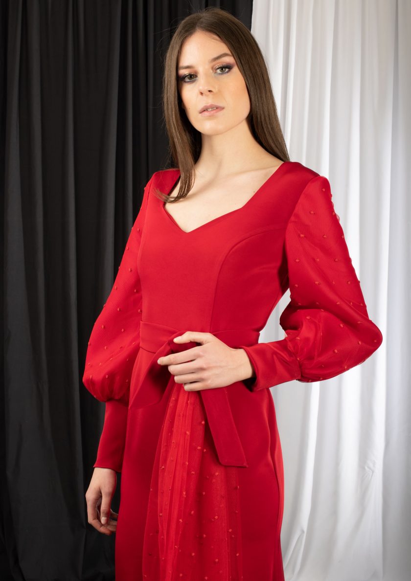 Vestido mangas globo - Imagen 3