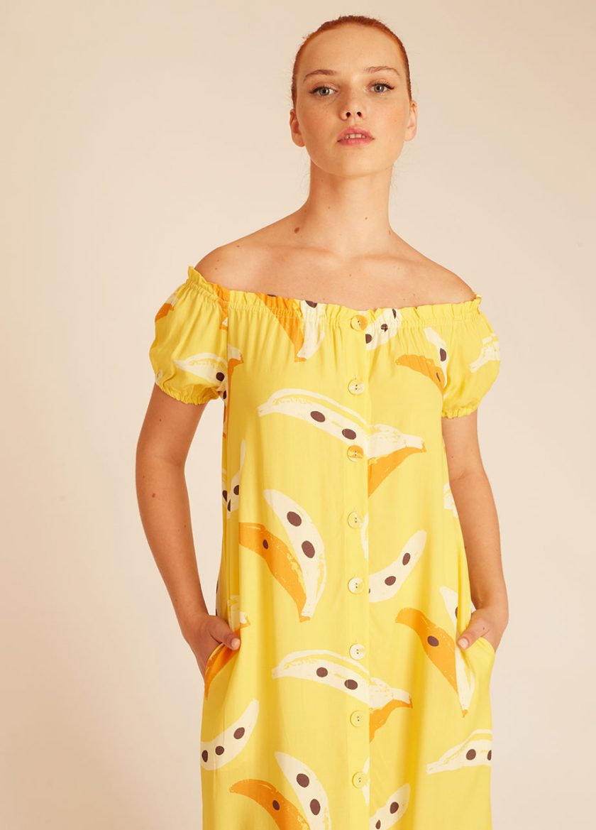 Vestido Bardot Bananas - Imagen 3