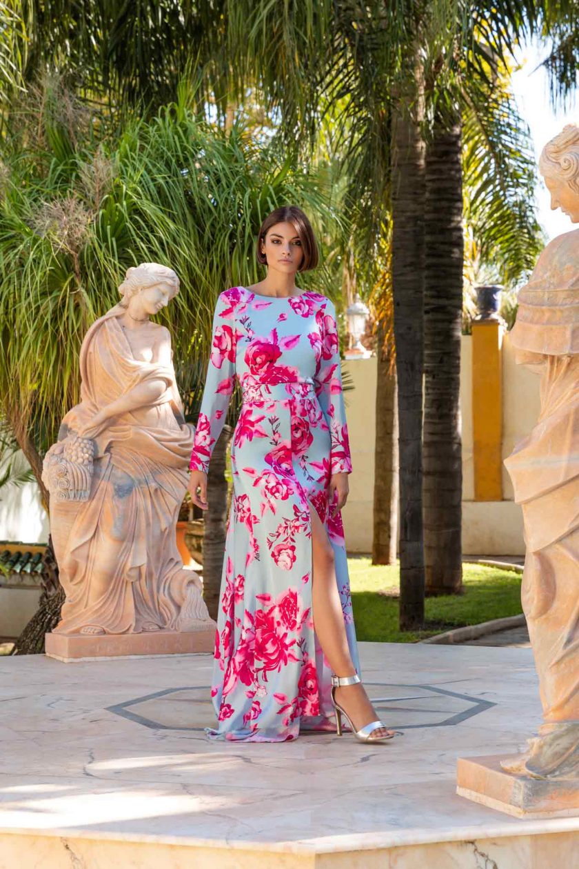 Vestido Satén Flor - Imagen 2