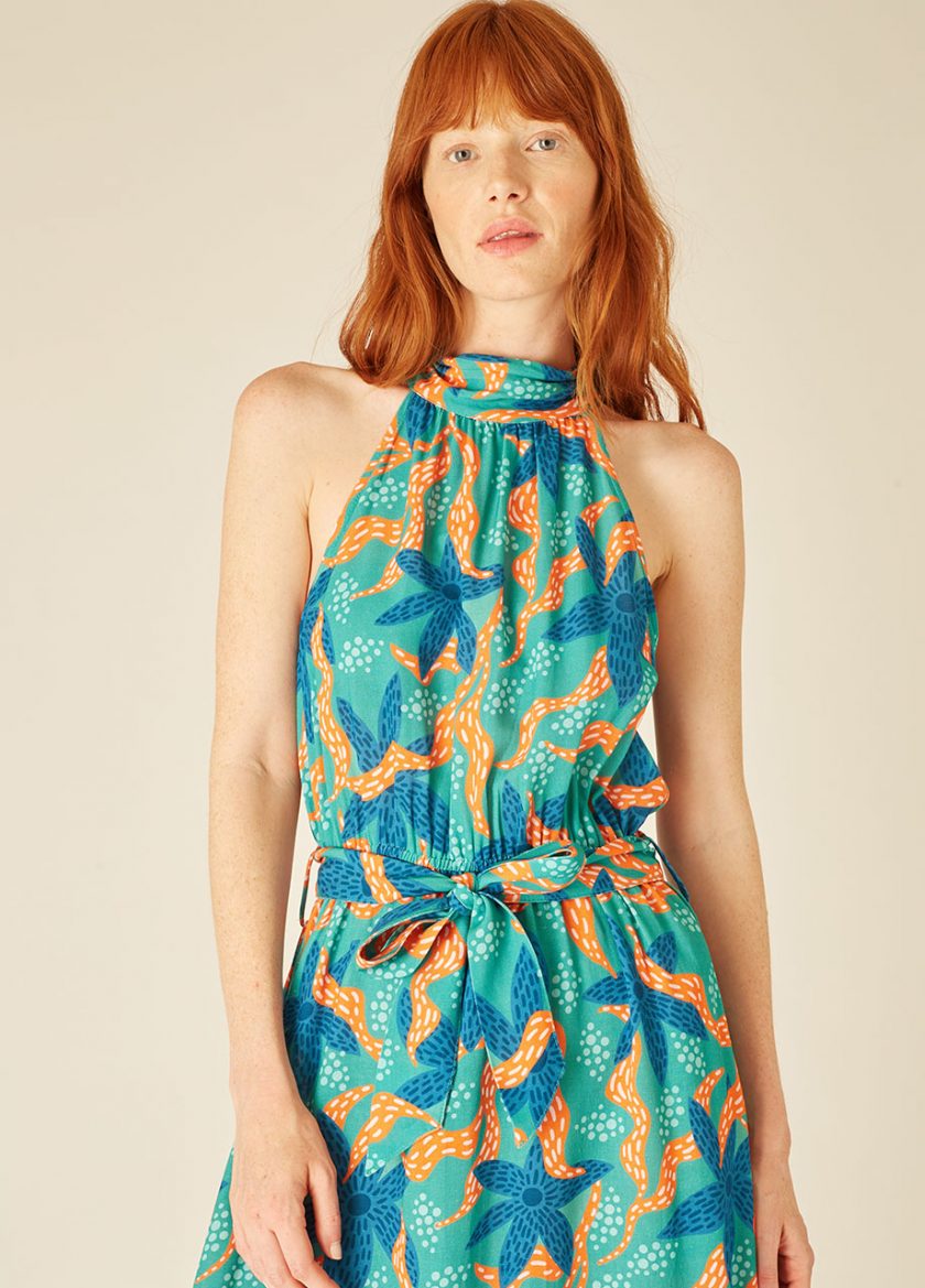 Vestido Halter Sea Flowers - Imagen 2