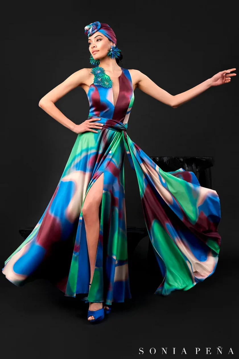 Vestido Estampado Liquid
