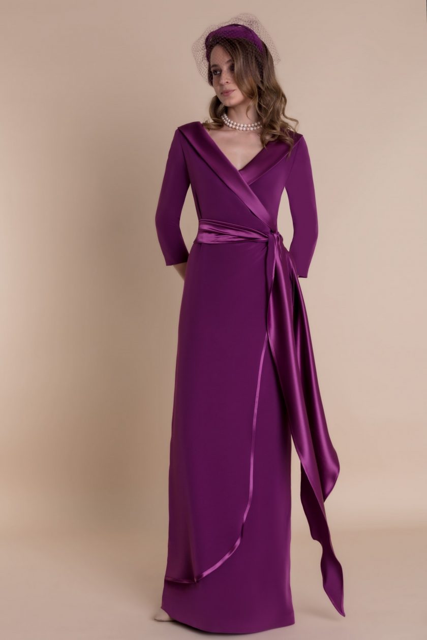 Vestido Morado Cruzado