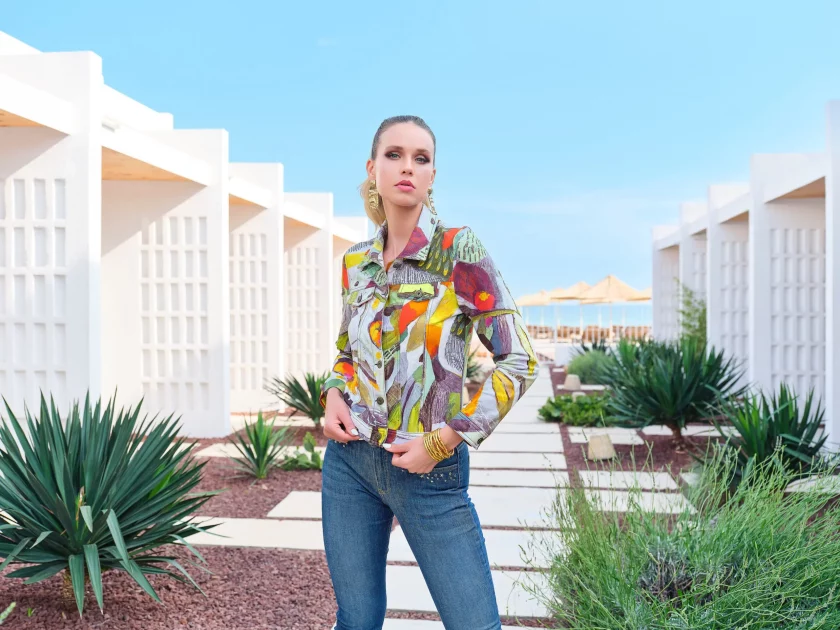 Cazadora estampada